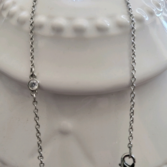 SMITHSONIAN Teardrop CZ cocktail wedding necklace - Picture 4 of 8